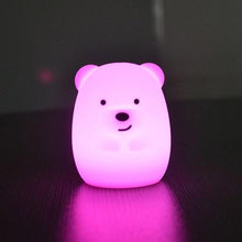 Load image into Gallery viewer, New 7 Colors Bear Rabbit LED USB Animal Night Light Silicone Soft Cartoon Children Baby Nursery Lamp led Night Light